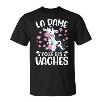 La Dame Folle Desaches Fermier Drôleache T-Shirt - Cadeauxyz