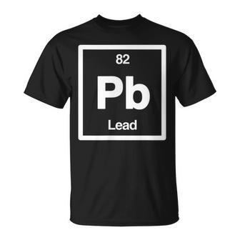 Lead Pb Periodic Table Of Elements Science T-Shirt - Geschenkecke