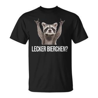 Lecker Bierchen X New Pedro Waschbär Meme Cute Racoon T-Shirt - Geschenkecke