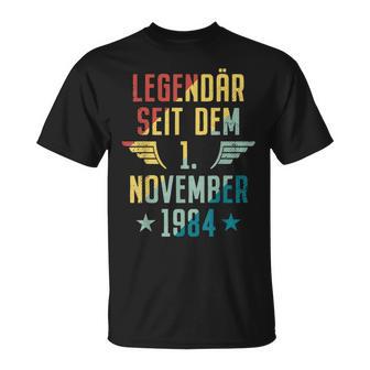 Legendär Seit 1 November 1984 Geburtstag Am 1111984 T-Shirt - Geschenkecke