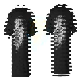 León Polígono Impresión Animal Arte León Blanco Camiseta unisex - Regaloses