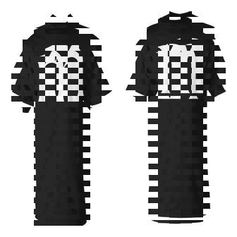 Letter M Groups Halloween Matching Team Easy Lazy Costume M T-Shirt - Thegiftio UK