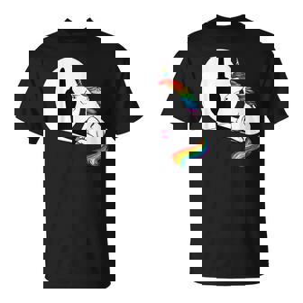 Licorne À Doigt Du Milieu Licorne Cadeau De L'ombre T-Shirt - Cadeauxyz