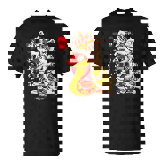 Lion Dance Year Of The Snake Chinese New Year Zodiac Snake T-Shirt | Seseable UK