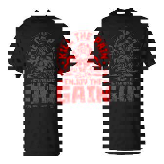 Lion Pain Beast Gain Fitness Gym Animal Motivation Workout T-Shirt - Monsterry