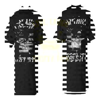 Live Laugh Toaster Bath Skeleton Bathroom T-Shirt - Monsterry