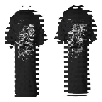 Lobo Con Indios Nativos Americanos Camiseta unisex - Regaloses