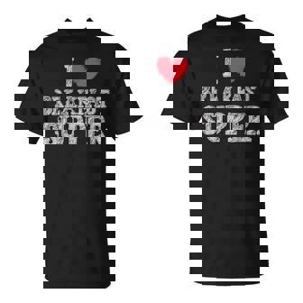 I Love Breakfast Supper Biscuits Pancakes Coffee Bacon Eggs T-Shirt - Monsterry