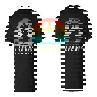 I Love Cats Rétrointage Pour Amoureux Des Chats T-Shirt - Cadeauxyz