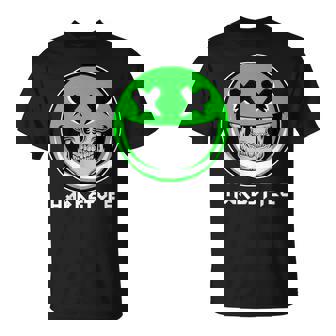 I Love Hardstyle Cráneo Sonrienteerde Hardstyle Camiseta unisex - Regaloses