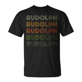 Love Heart Rudolph GrungeVintage Style Rudolph T-Shirt - Geschenkecke