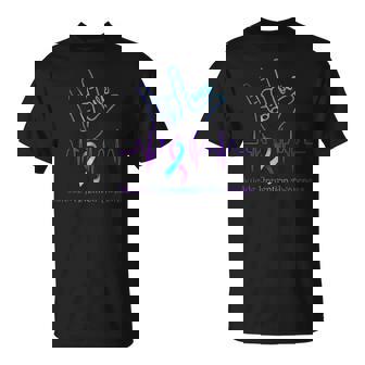 Love Suicide Prevention Awareness Ribbon Support T-Shirt - Thegiftio UK
