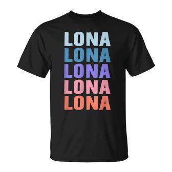 Lustiges Geschenk Name Lona Personalisierteorname T-Shirt - Geschenkecke