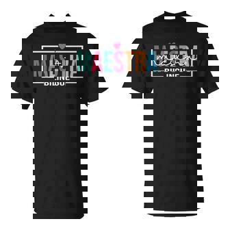 Maestra Bilingue Teacher Back To School 2023 Heart T-Shirt | Seseable CA