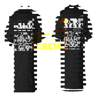 Mama Birthday Crew Construction Excavator Party Family T-Shirt - Thegiftio UK