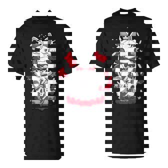 Maneki Neko Chat Feng Shui Japonais Porte Bonheur T-Shirt - Cadeauxyz