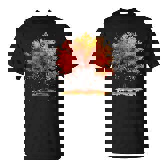 Maple Leaf Autumn Tree Fall Leaves Watercolor Fall Tree 10 T-Shirt | Seseable UK