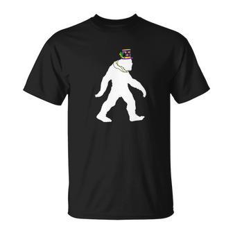 Mardi Gras Bigfoo New Orleans Carnival Outfit T-Shirt - Thegiftio
