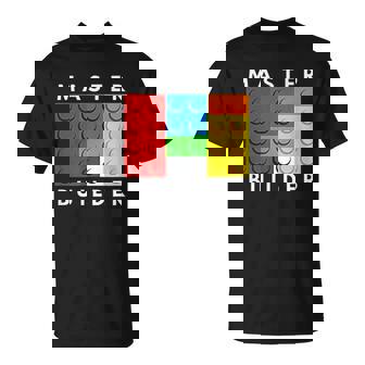 Master Builder Building Blocks Brick Builders Toys Gift T-Shirt - Thegiftio