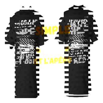 Mec Simple J' Aime Le Rallye Et Apéro Drôle Homme Automobile T-Shirt - Cadeauxyz