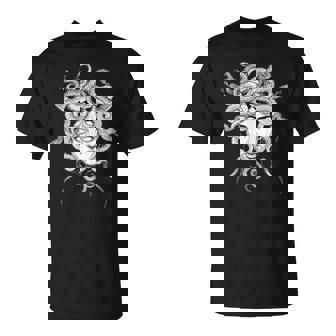 Medusa Blackwork Greek Mythology T-Shirt - Thegiftio