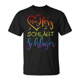 Mein Herz Schlägt Schlager T-Shirt - Geschenkecke