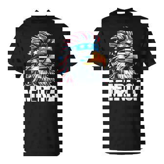 Merica Eagle Mullet Sunglasses Usa American Flag 4Th Of July T-Shirt - Monsterry