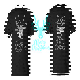 Merry Christmas Greeting Furry North Pole Deer T-Shirt - Monsterry