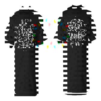 Merry Christmas Lights Xmas Family Men Women T-shirt - Monsterry