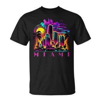 Miami Floridaibrant Colourful Miami Souvenir T-Shirt - Geschenkecke