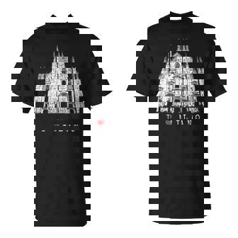 Milán Catedral De Milánintage Italia Amor I Love Milano Camiseta unisex - Regaloses