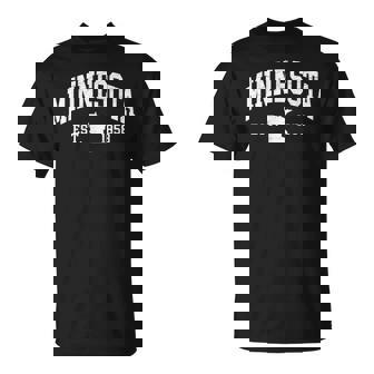 Minnesota Est 1858 Distressed Worn Classic T-Shirt - Seseable