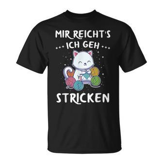 Mir Reichts Ich Geh Knitting Sewing Crochet Knitted T-Shirt - Geschenkecke