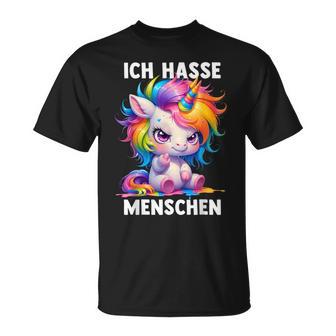 Misantroph Ich Hasse Menschen T-Shirt - Geschenkecke