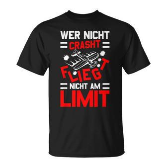 Modellflug Sprüche Lustig Modellbauer Model Flyer Aviator T-Shirt - Geschenkecke