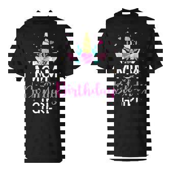 Mom Of The Birthday Girl Matching Family Unicorn Party T-Shirt - Monsterry