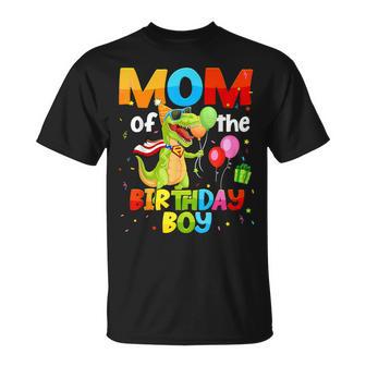 Mom And Dad Birthday Boy Dinosaur Family Matching T-Shirt | Seseable UK