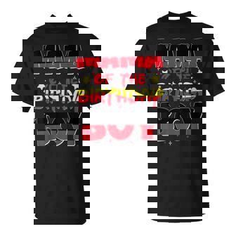 Mom And Dad Mama Of The Birthday Boy Family Party Decoration T-Shirt - Monsterry