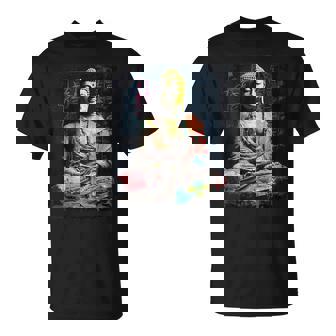 Monje Budista Yin Yang Buda De Meditación Zen Buda Camiseta unisex - Regaloses