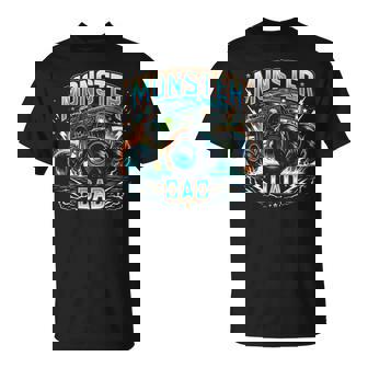 Monster Truck Vintage Dad Of The Birthday Boy Monster Truck T-Shirt - Monsterry