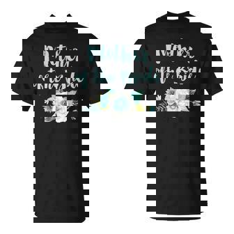 Mother Of Bride Teal Bouquet Shirt Matching Wedding Party T-Shirt - Monsterry