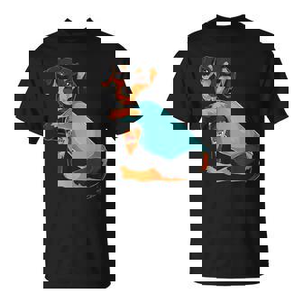 Mother's Day Gift Funny Dog Mom Dachshund i Love Mom Tattoo T-Shirt - Monsterry