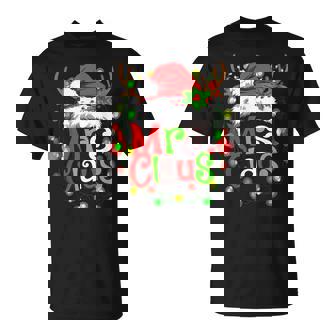 Mr And Mrs Claus Santa Reindeer Couples Christmas Lights T-Shirt - Monsterry