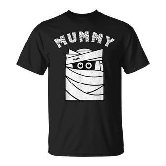 Mummy Ghost Costume Mom Halloween Decor Mummy Bandage T-Shirt - Monsterry