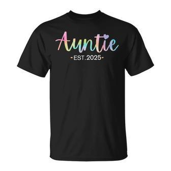 For New Auntie Est 2025 Tie Dye Promoted To Aunt 2025 T-Shirt - Monsterry DE