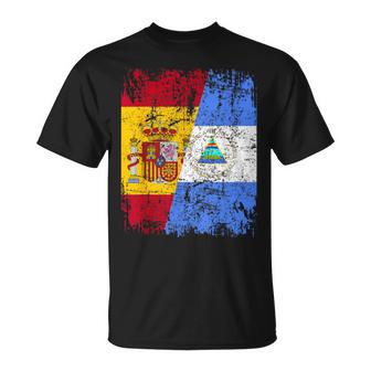 Nicaragua España Bandera De La Amistad Nicaragua Camiseta unisex - Regaloses