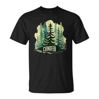 Nice Conifer Forest For Branch And Trees Lovers T-Shirt - Monsterry