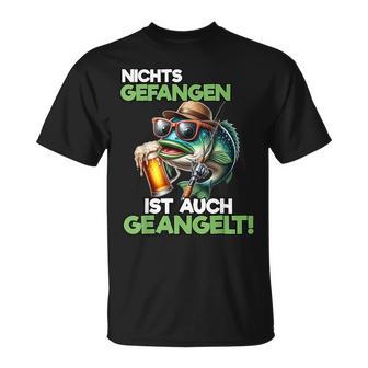 Nichts Gefangen Ist Auch Geangelt Fischer Bier T-Shirt - Geschenkecke