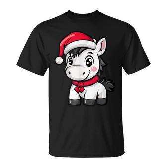 Niedlicher Weihnachtspferd-Comic T-Shirt - Geschenkecke