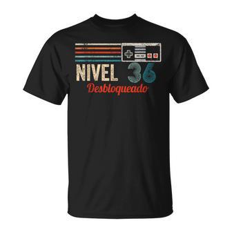 Nivel 36 Desbloqueado Gamer 36 Años 1988 Divertido Hombre Camiseta unisex - Regaloses